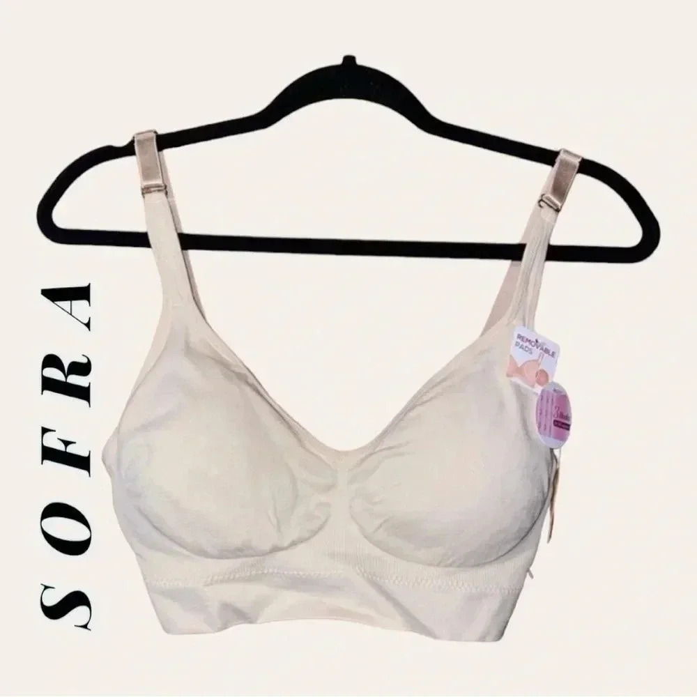0547. Nwt WOMEN’S‎ SOFRA PADDED STRETCHY BRA WIRELESS